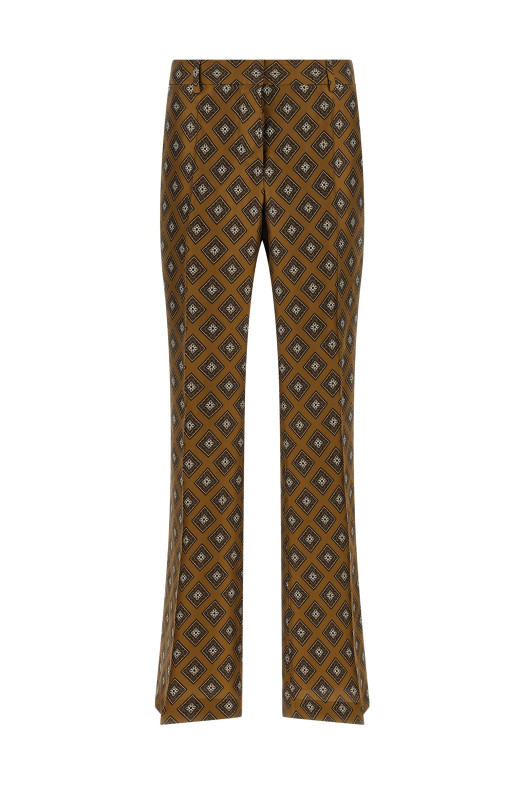 Tie-print pants Green