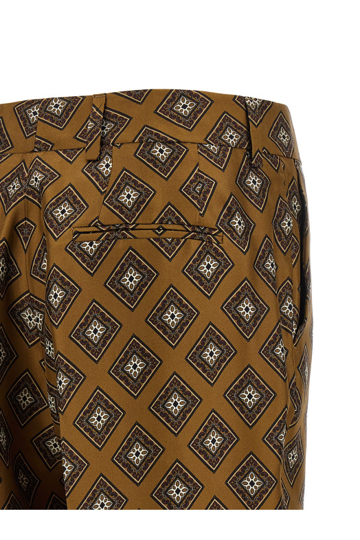 Tie-print pants Green