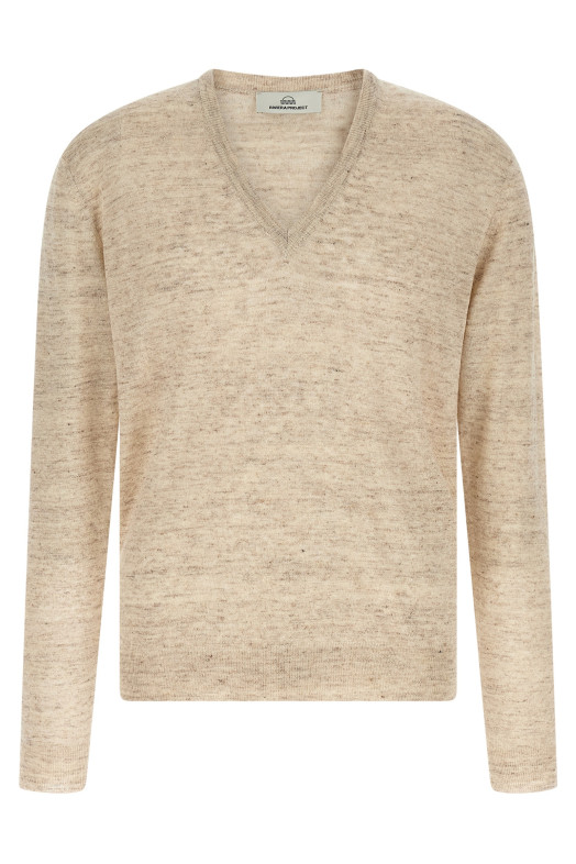 Linen and silk sweater Beige