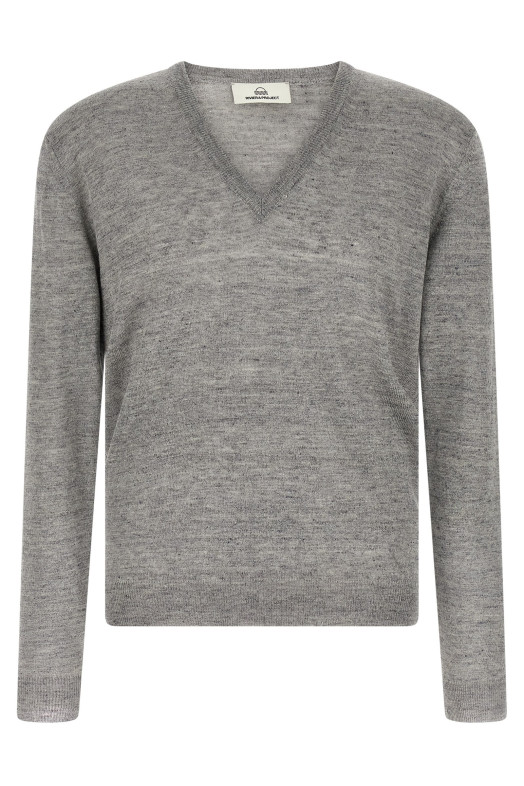 Linen and silk sweater Gray