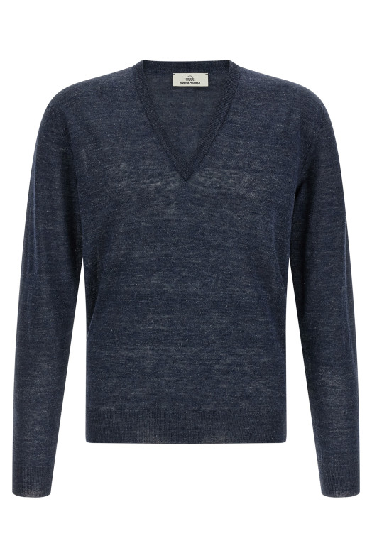 Linen and silk sweater Blue