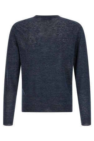 Linen and silk sweater Blue