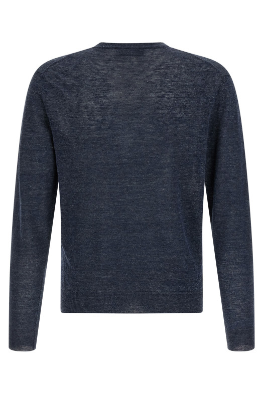 Linen and silk sweater Blue