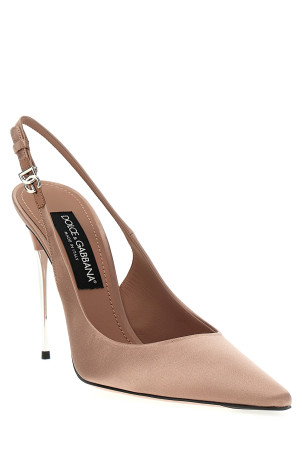 Satin slingbacks Pink