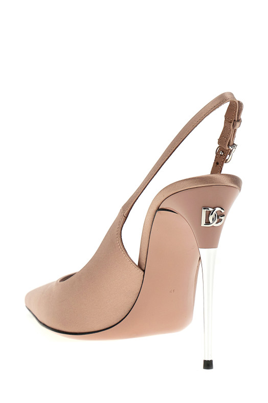 Satin slingbacks Pink