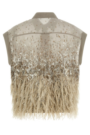 Short-sleeved shirt Beige