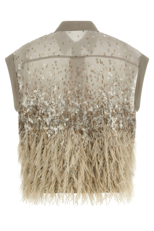 Short-sleeved shirt Beige