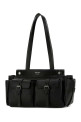 Black leather medium Prada Route shopping bag Black PRADA (1BG6452G6F)