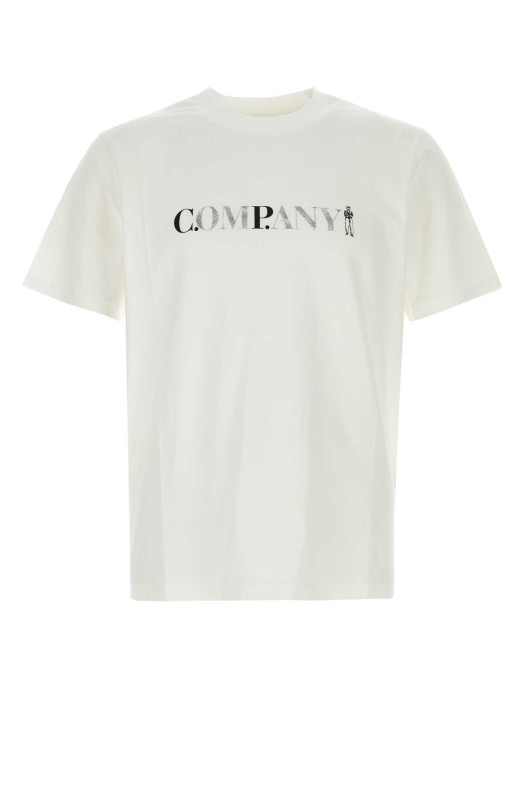 White cotton t-shirt White C.P. COMPANY (20CMTS085A005100W)