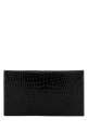 Black leather Uptown clutch Black SAINT LAURENT (565739DND0J)