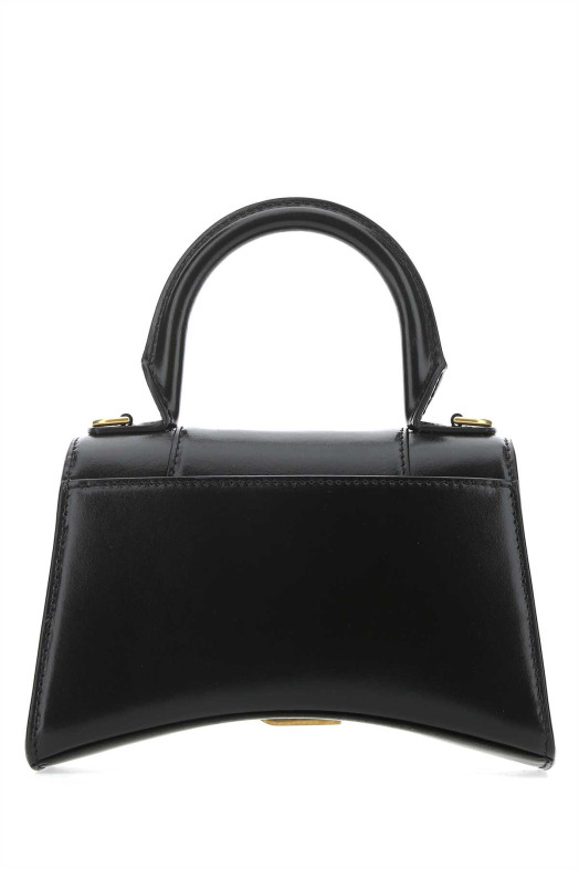 Black leather XS Hourglass handbag Black BALENCIAGA (5928331QJ4M)