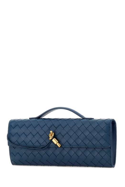 Navy blue leather Andiamo handbag BOTTEGA VENETA (741511VCPP3)