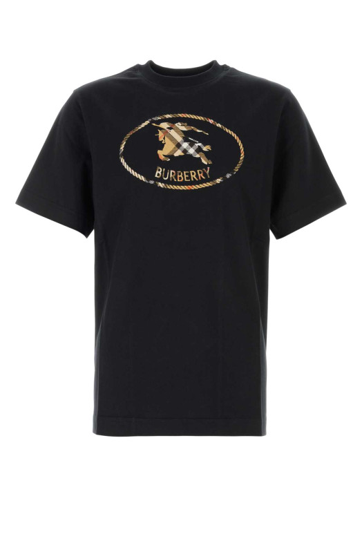 Black cotton t-shirt Black BURBERRY (8123436)
