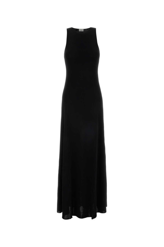 Black viscose blend dress Black SAINT LAURENT (861801Y77JE)