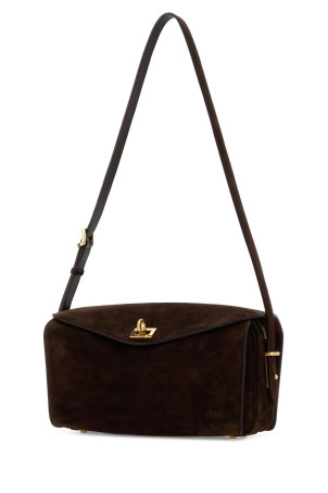 Dark brown suede medium Le 7 crossbody bag BALENCIAGA (8681022ACJ0)