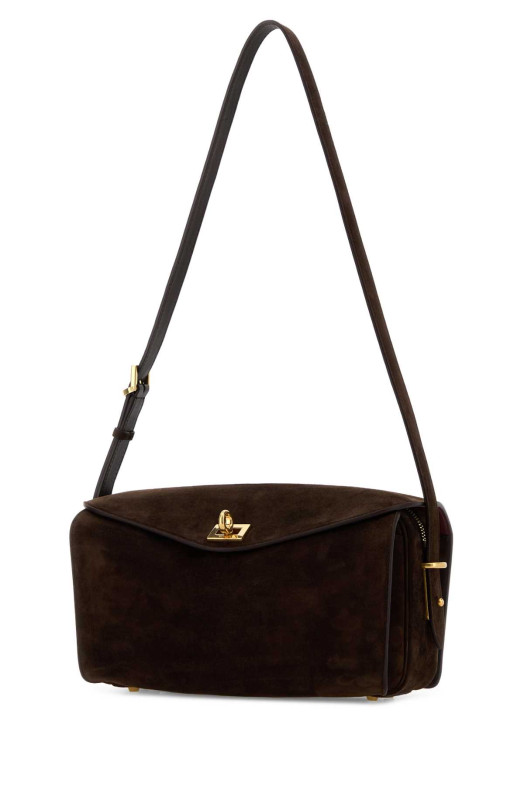 Dark brown suede medium Le 7 crossbody bag BALENCIAGA (8681022ACJ0)