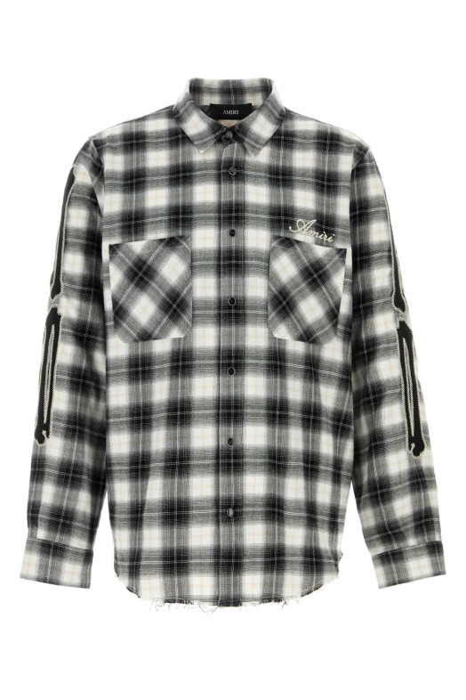 Embroidered flannel shirt Black AMIRI (AMTOSH1007)