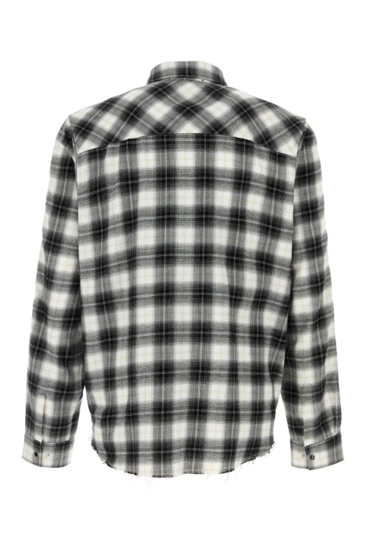 Embroidered flannel shirt Black AMIRI (AMTOSH1007)