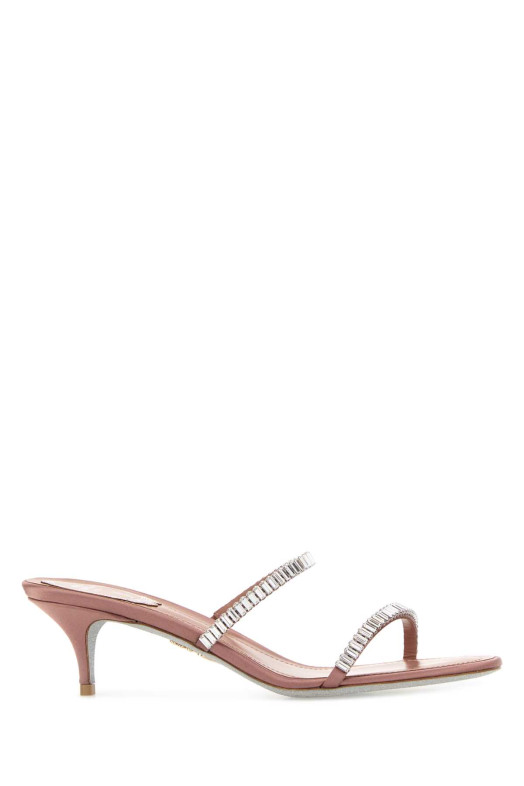 Antiqued pink satin Spark mules RENE CAOVILLA (C12811050R001H398)