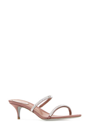 Antiqued pink satin Spark mules RENE CAOVILLA (C12811050R001H398)