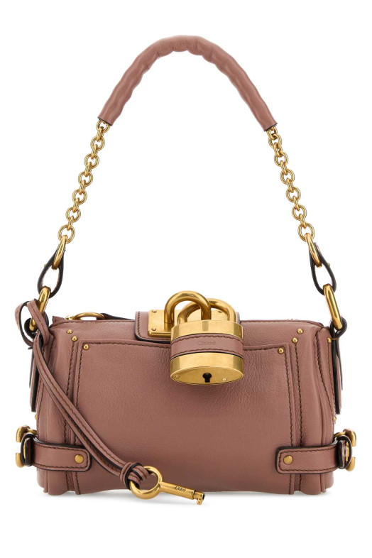 Antiqued pink leather small Paddington shoulder bag CHLOE (CH25WS803P75)