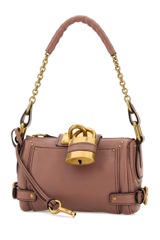 Antiqued pink leather small Paddington shoulder bag CHLOE (CH25WS803P75)