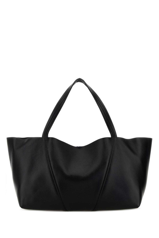 Black leather East-West ChloÃ© Spin shopping bag CHLOE (CH26SS814N84)