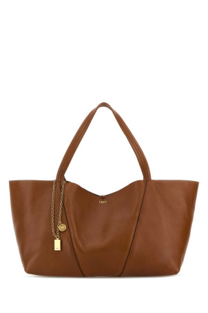 Caramel leather East-West ChloÃ© Spin shopping bag CHLOE (CH26SS814N84)