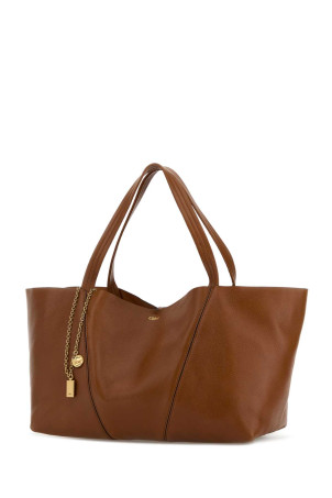 Caramel leather East-West ChloÃ© Spin shopping bag CHLOE (CH26SS814N84)