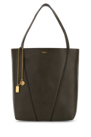 Шкіряна сумка для покупок Spin кольору «мут» від CHLOE (CHC25SS811N84) CHLOÉ