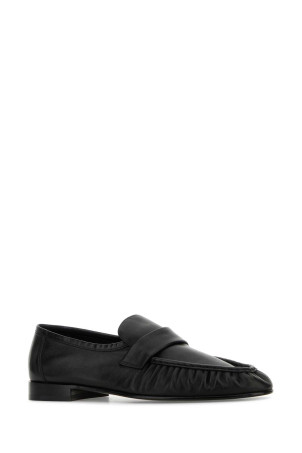 Black leather loafers Black THE ROW (F2018SN60)