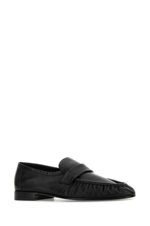 Black leather loafers Black THE ROW (F2018SN60)