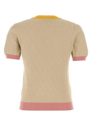 Sand cotton blend sweater FENDI (FZXE94AW4S)