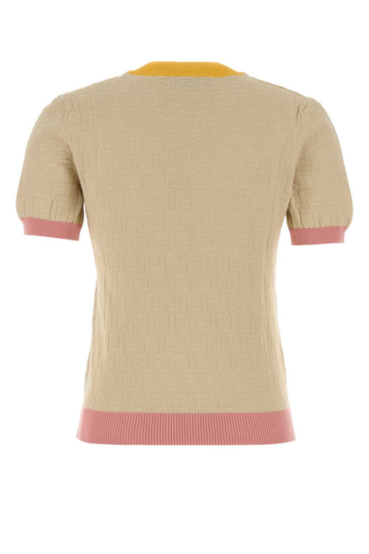 Sand cotton blend sweater FENDI (FZXE94AW4S)