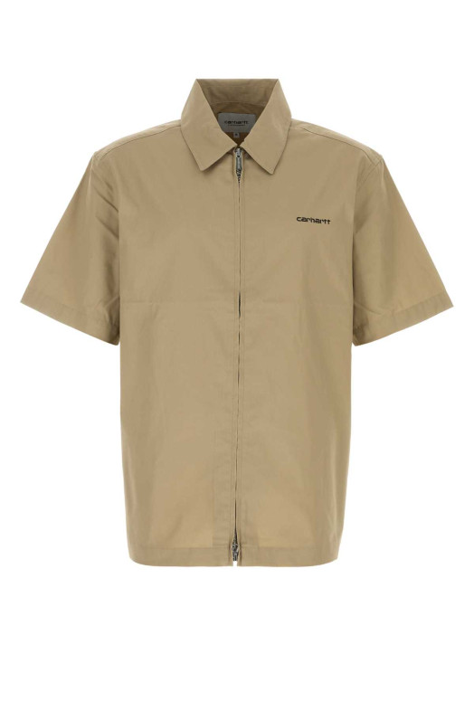 Cappuccino jersey S/S Postal Zip Shirt CARHARTT WIP (I036189)