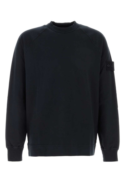Midnight blue stretch cotton t-shirt Black STONE ISLAND (L1S156100064S00F3)