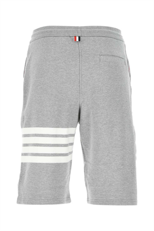 Melange grey cotton bermuda shorts THOM BROWNE (MJQ012H00535)