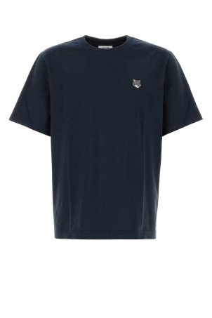Navy blue cotton t-shirt MAISON KITSUNE (PM00108KJ7025)