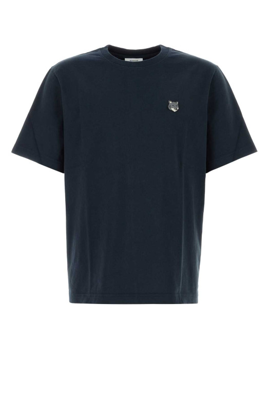 Navy blue cotton t-shirt MAISON KITSUNE (PM00108KJ7025)