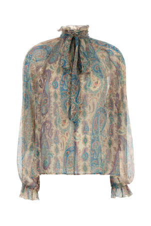 Блуза з принтом з крепу ETRO (WRJA015799SA1N8)