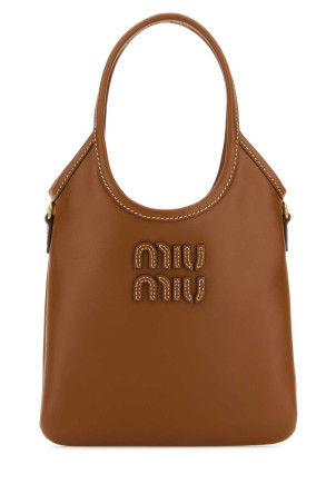 Caramel leather shopping bag MIU MIU (5BA281VOLN2CRW)