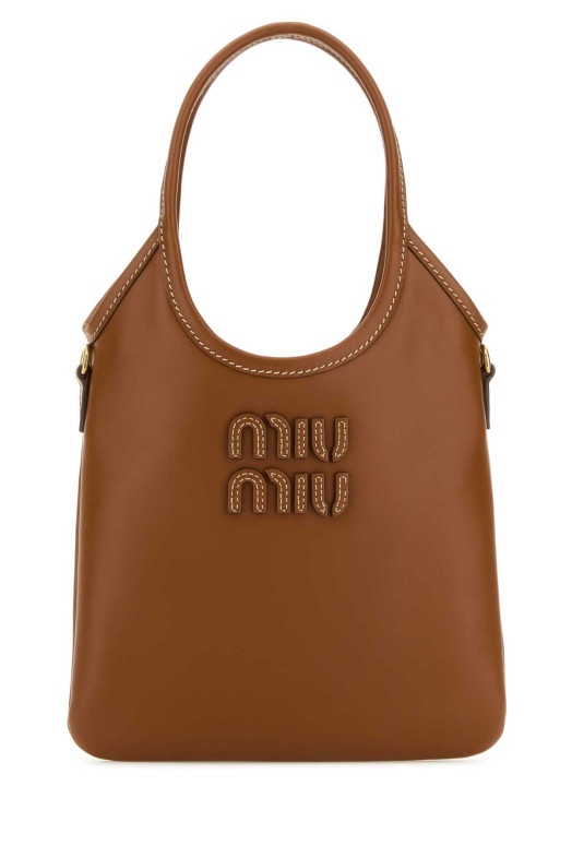 Caramel leather shopping bag MIU MIU (5BA281VOLN2CRW)