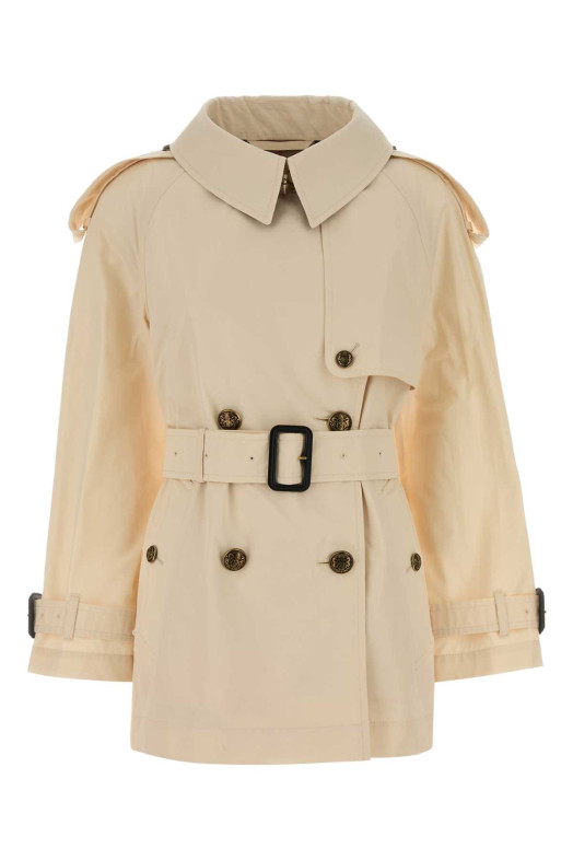 Бавовняний тренч кольору слонової кістки Fitzrovia від BURBERRY (8118705)