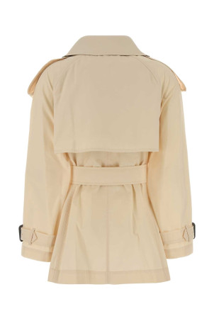 Бавовняний тренч кольору слонової кістки Fitzrovia від BURBERRY (8118705)