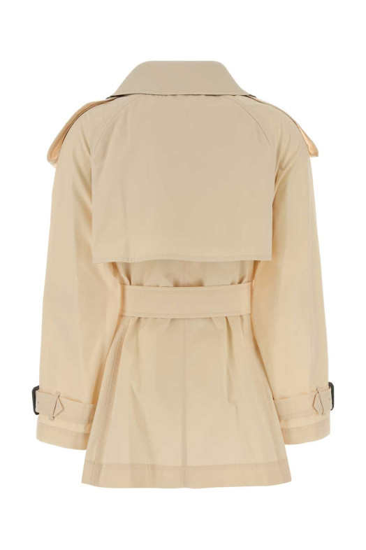 Бавовняний тренч кольору слонової кістки Fitzrovia від BURBERRY (8118705)
