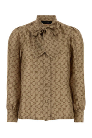 Printed twill shirt GUCCI (860513ZAUUN)