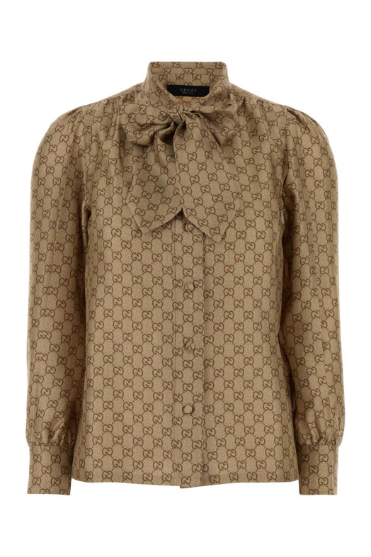 Printed twill shirt GUCCI (860513ZAUUN)