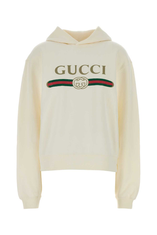 Cream cotton blend sweatshirt GUCCI (865106XJHT8)