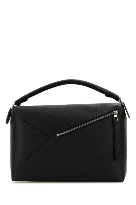 Black leather large Puzzle handbag Black LOEWE (B510P00X05)