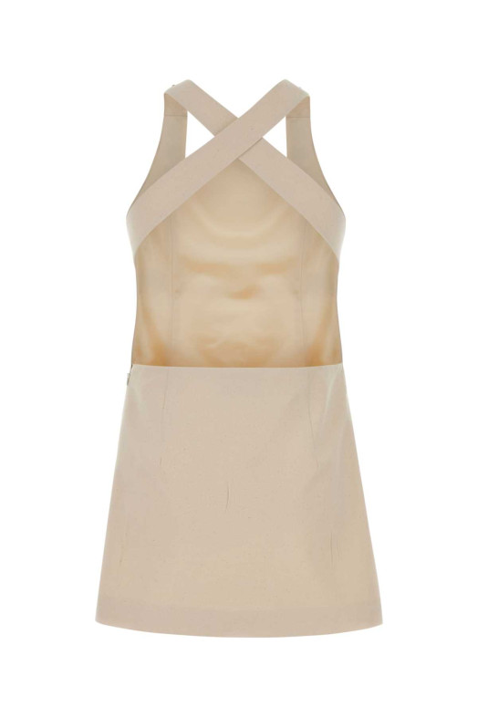 Ivory canvas mini dress MIU MIU (MF6345SOOO19TA)